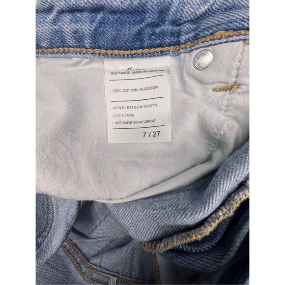 KanCan Light Wash High Rise Distressed Denim Shorts - Picture 5 of 5